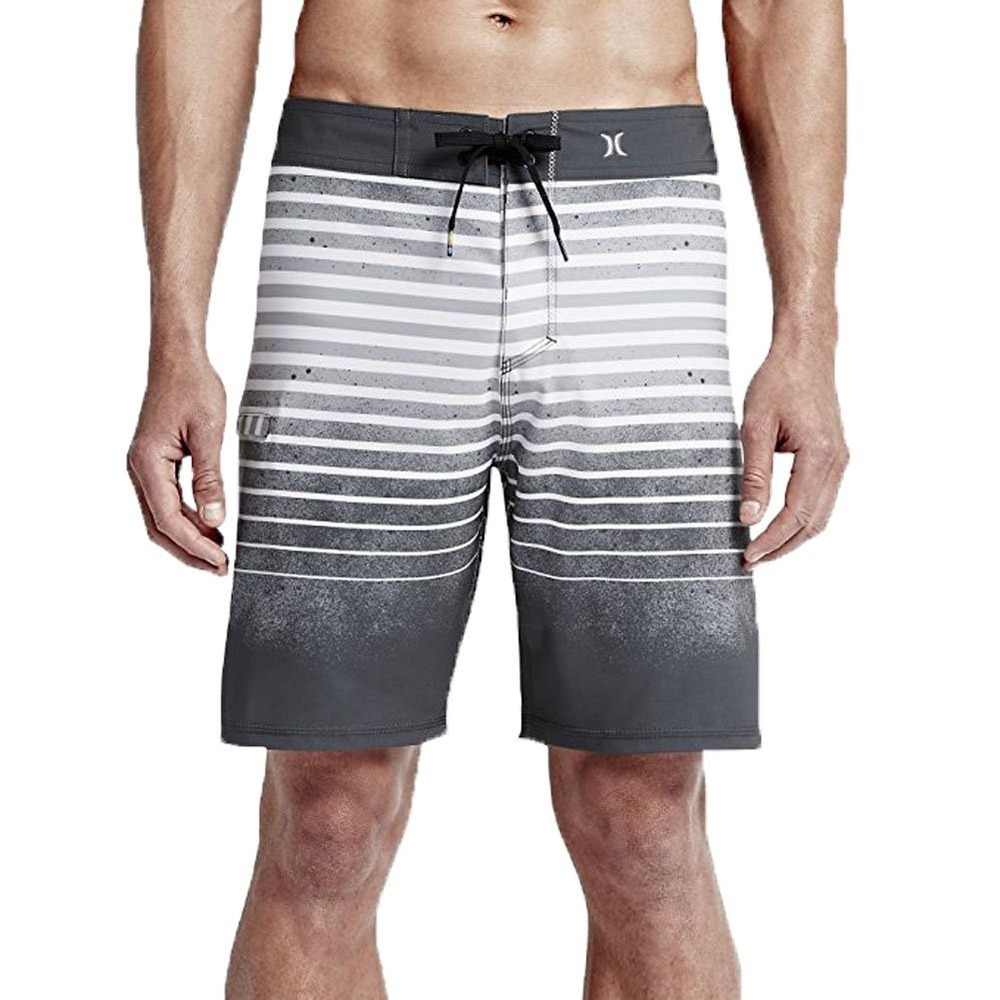 Hurley Riviera Phantom Shorts Men 31 Dark Grey New Striped Board Shorts